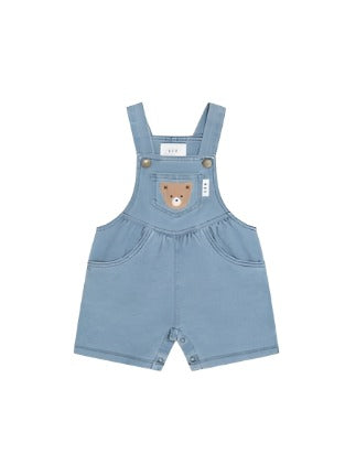 Huxbear Knit Denim Short Overalls