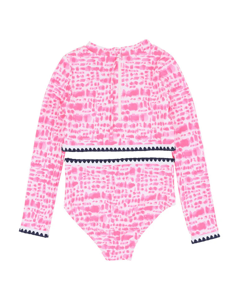 Koa Pink LS Crop Top Bikini
