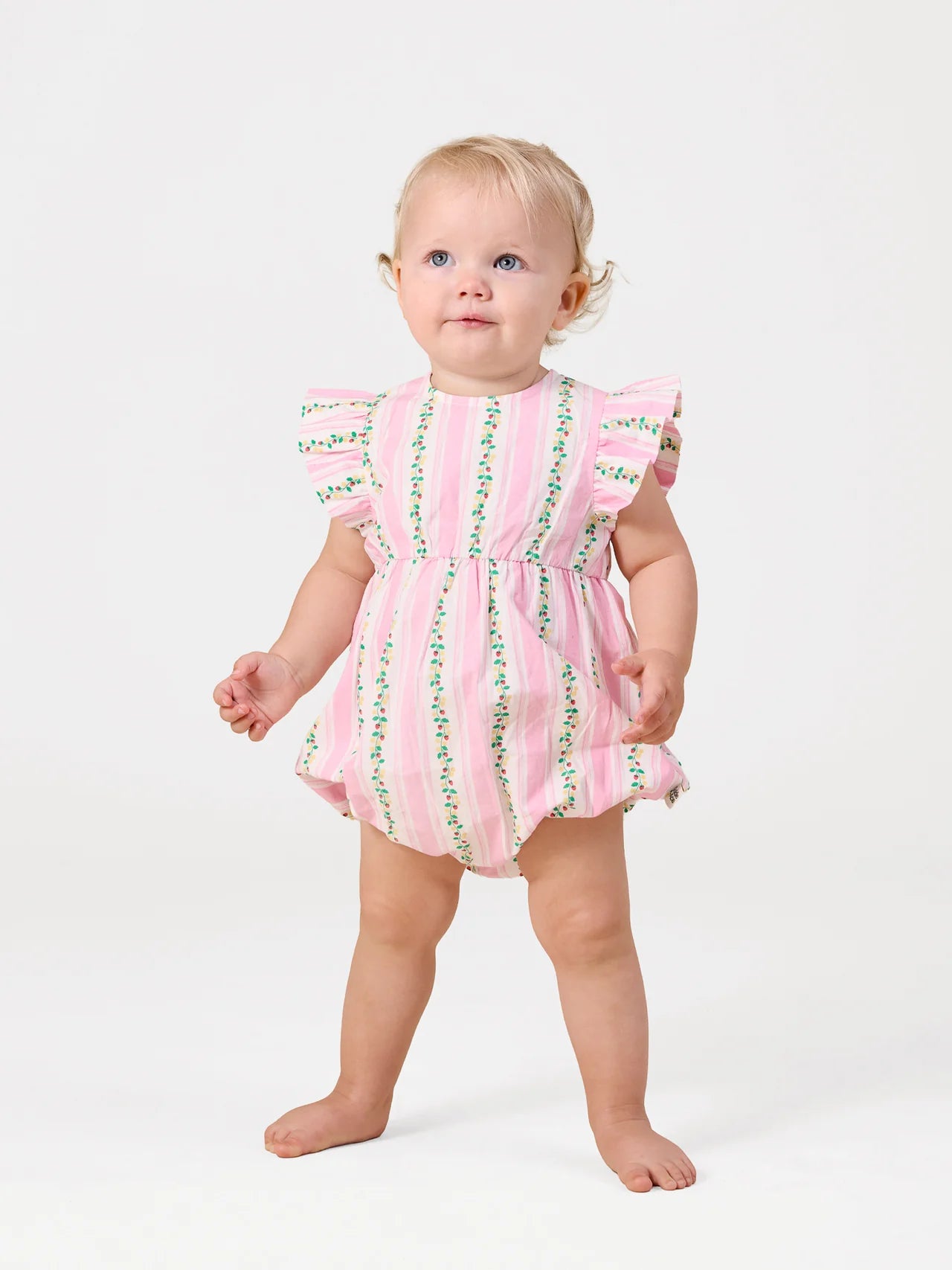 Antique Stripe Strawberry Lani Romper