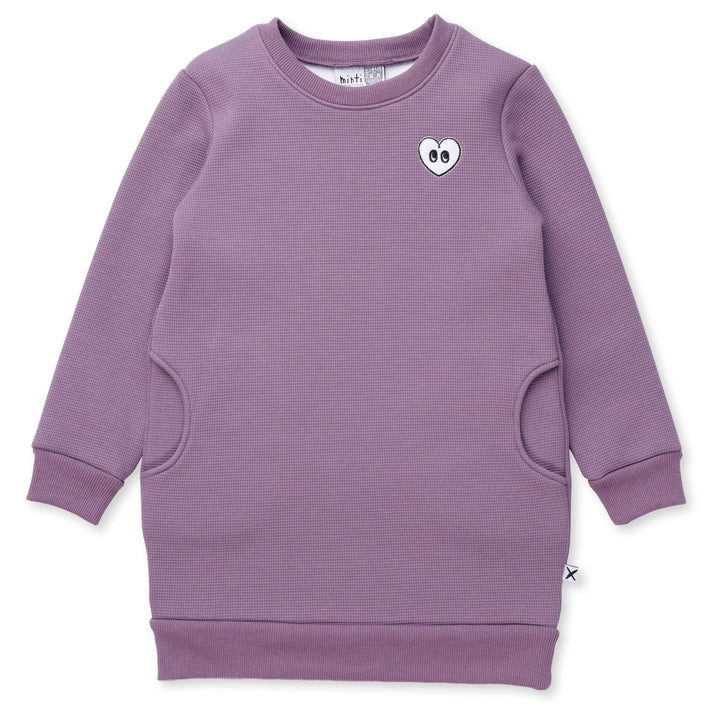 Furry Waffle Dress - Lavender