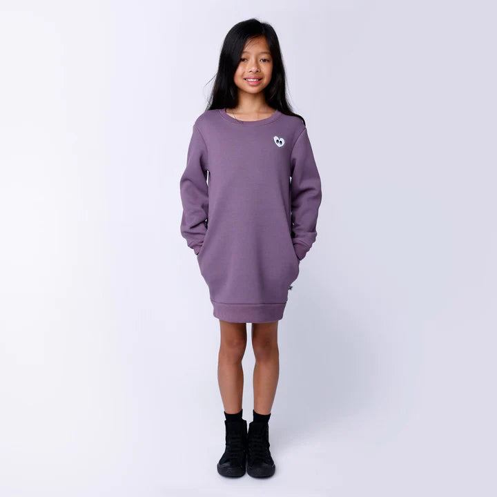 Furry Waffle Dress - Lavender