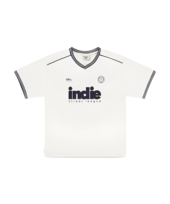 The League Tee - White/Navy