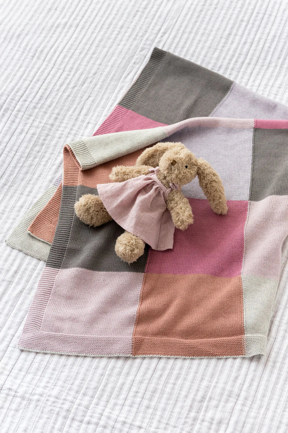 Patchwork Baby Blanket - Lilac
