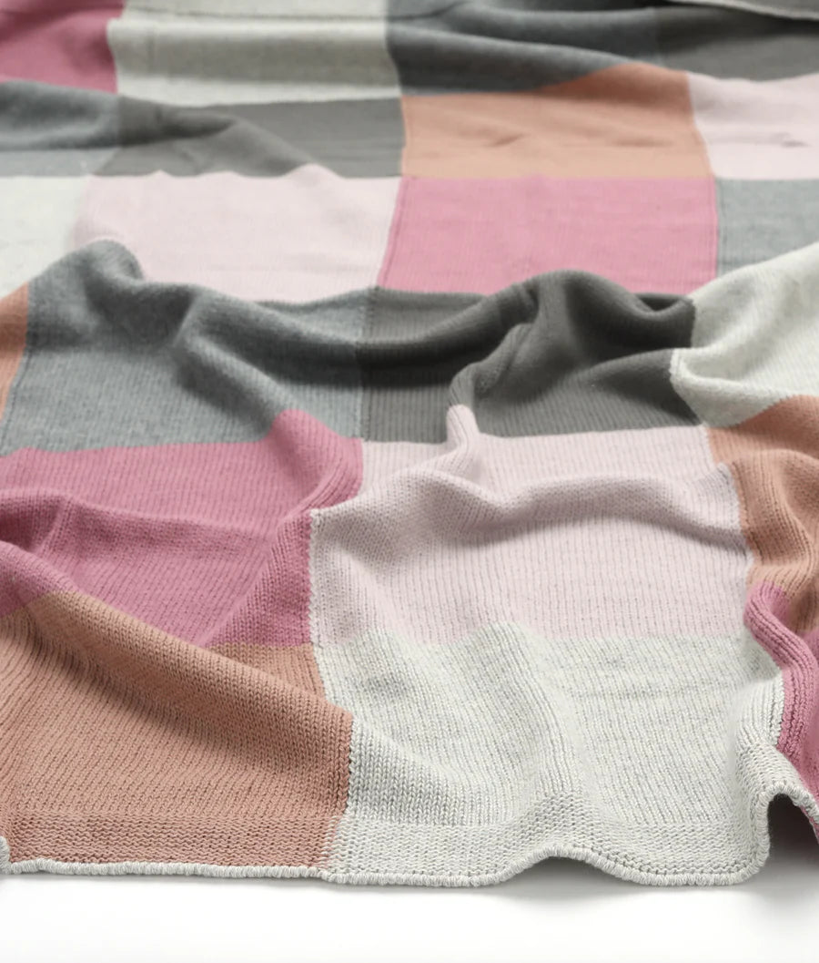 Patchwork Baby Blanket - Lilac