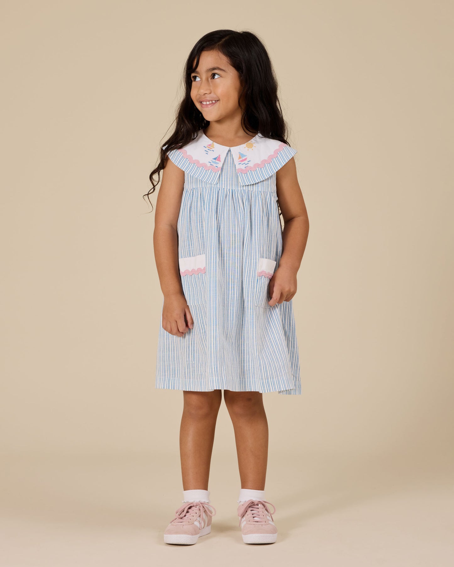 Sailor Stripe Lucy Collared Dress
