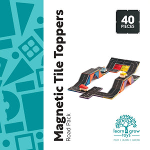 Magnetic Tile Toppers - Road Pack (40pc)