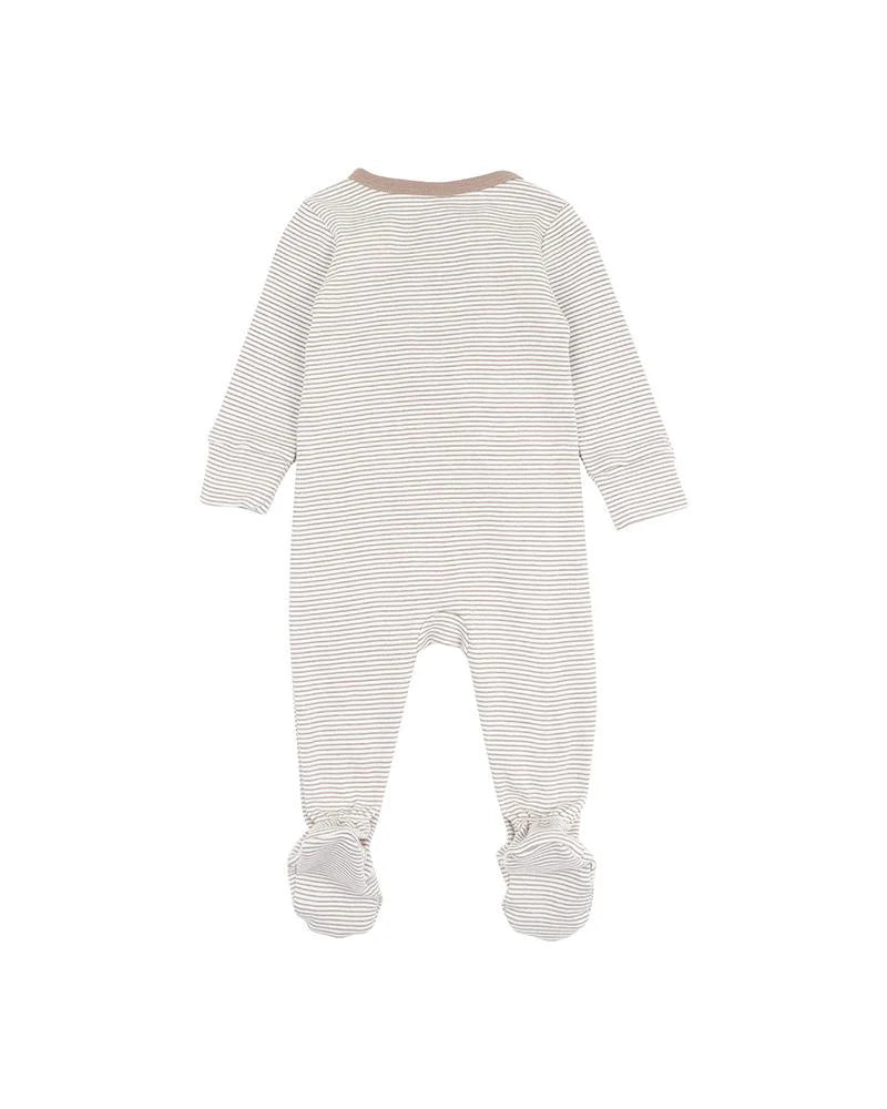 Mateo Stripe LS Zip Onesie
