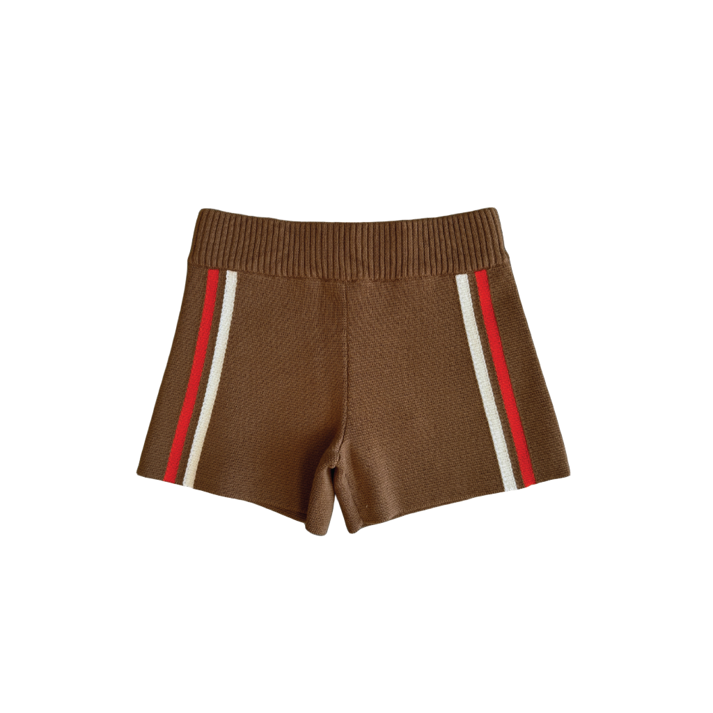 Organic Milano Knit Shorts - Brownie