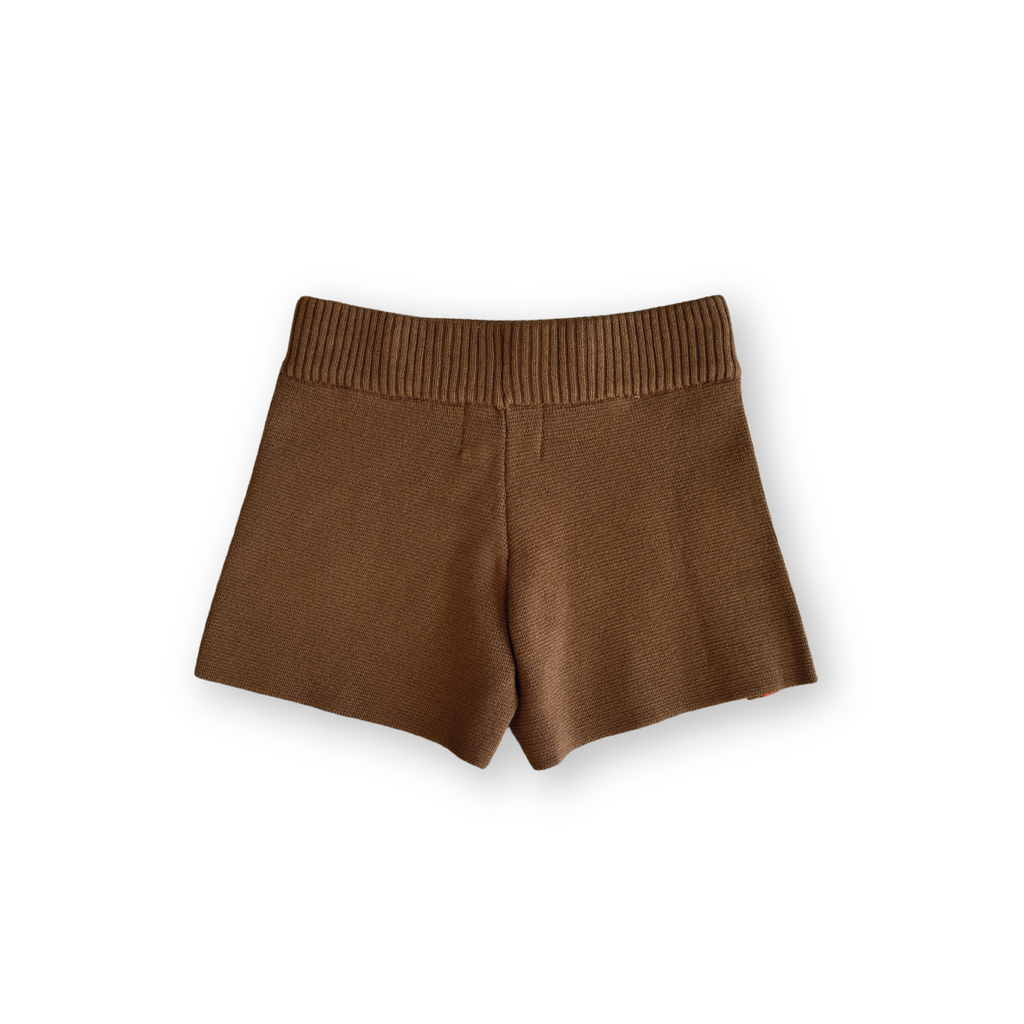 Organic Milano Knit Shorts - Brownie