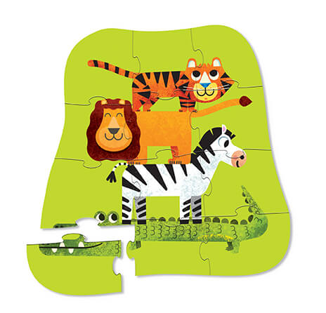 Mini Puzzle - Jungle Friends (12pc)