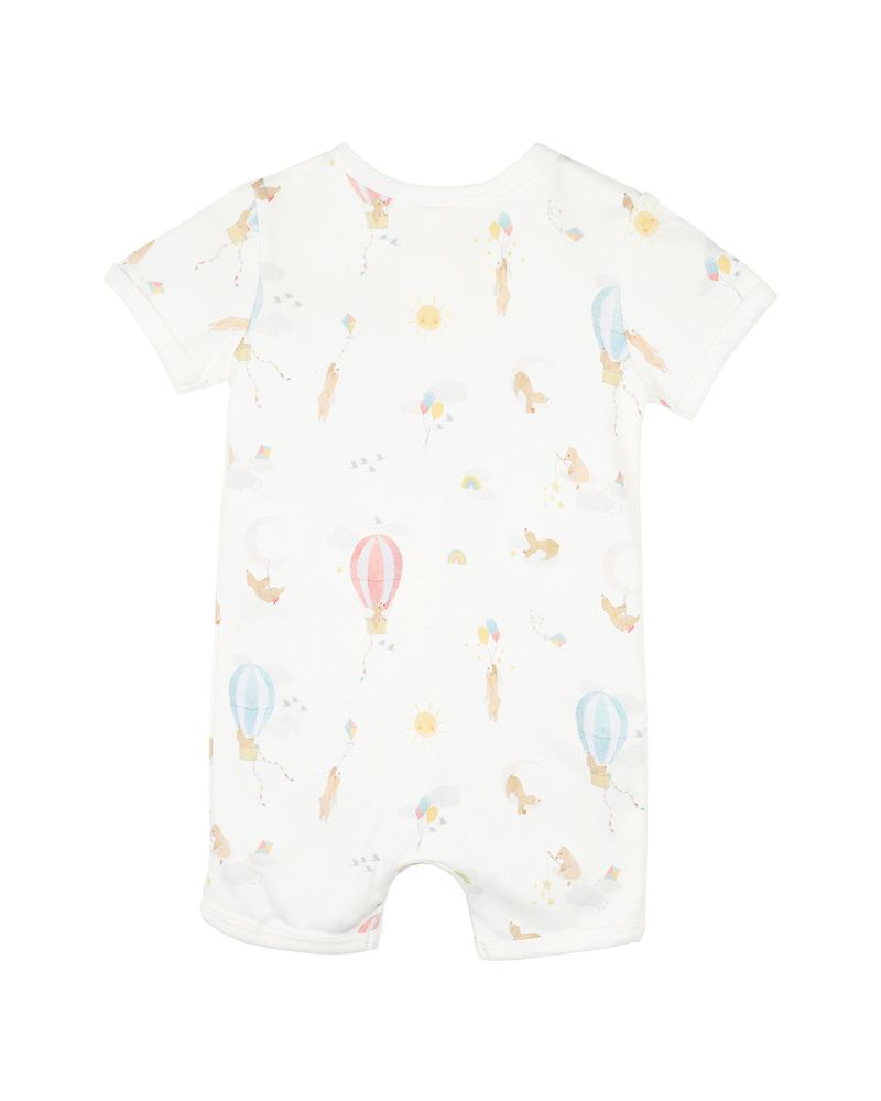 Morgan Print SS Zip Romper