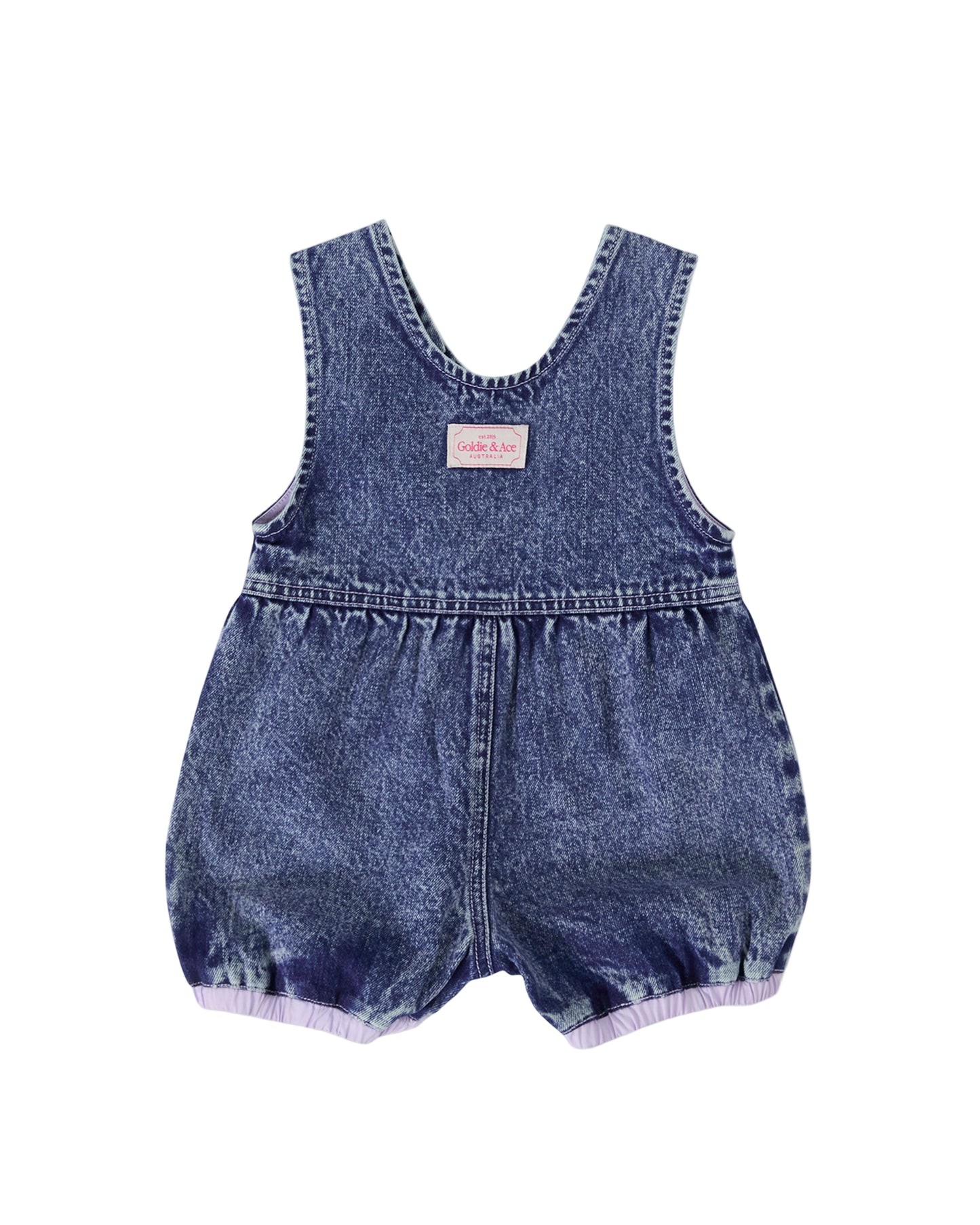 Nina Pastel Petals Denim Romper