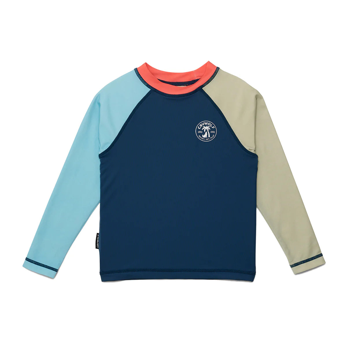 Long Sleeve Rash Vest - Ocean Colourblock
