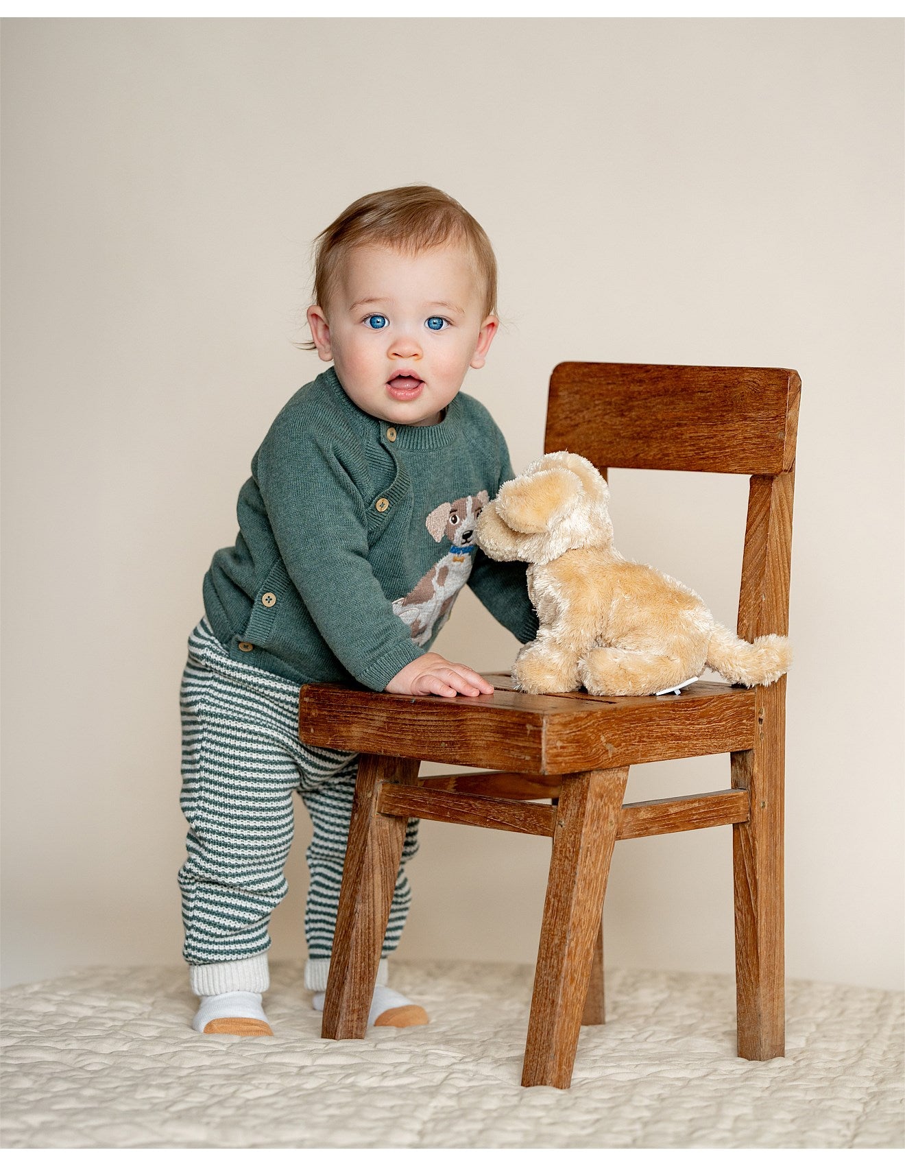 Otto Stripe Organic Knitted Leggings