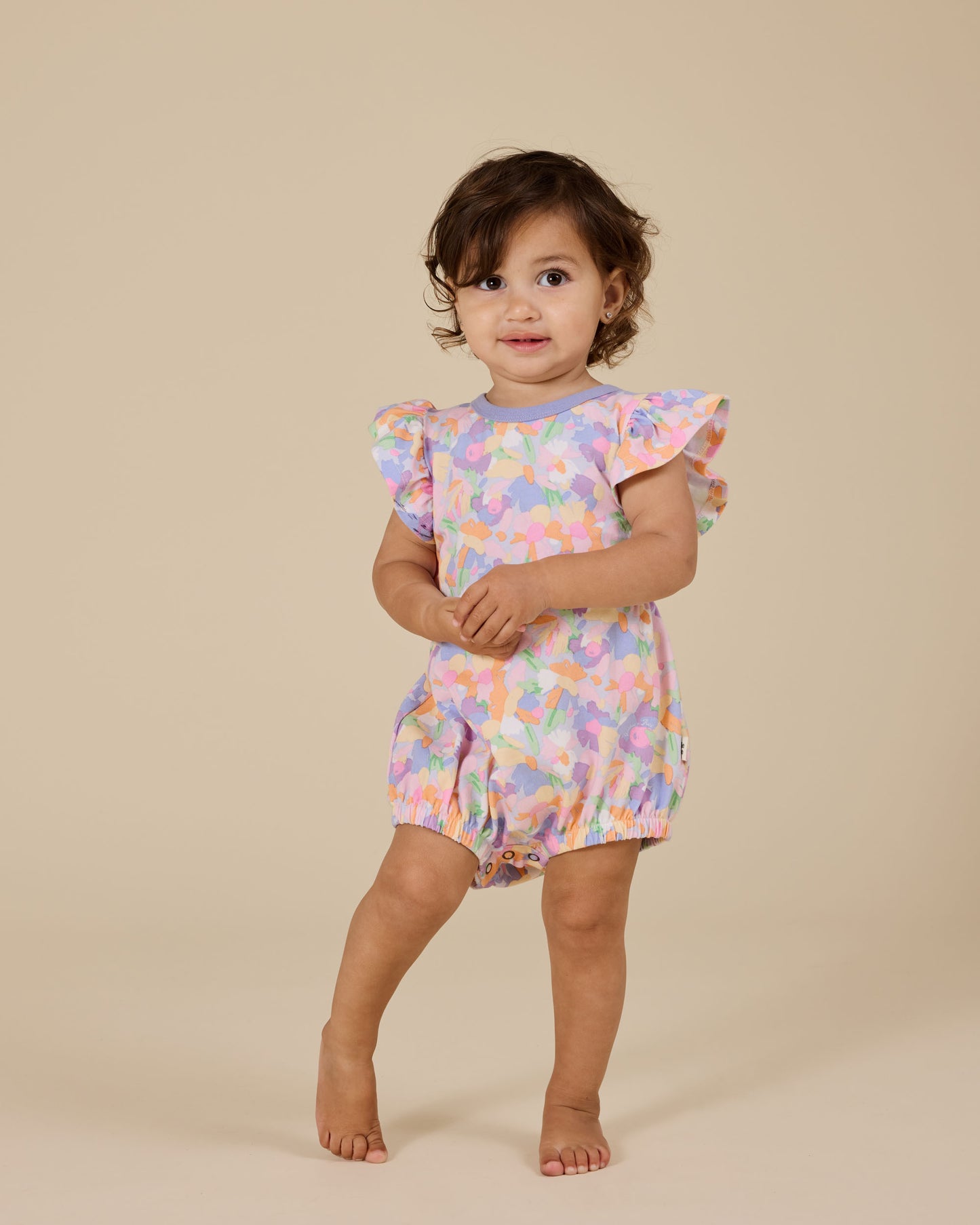 Pastel Bouquet Frill Bubble Romper