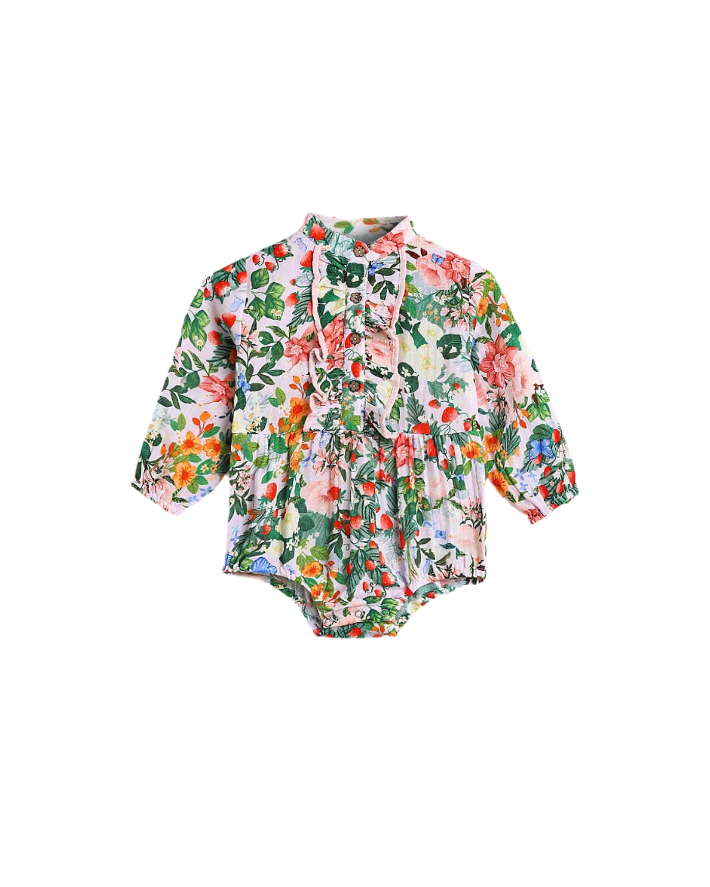 Peach Playsuit - Strawberry Pink