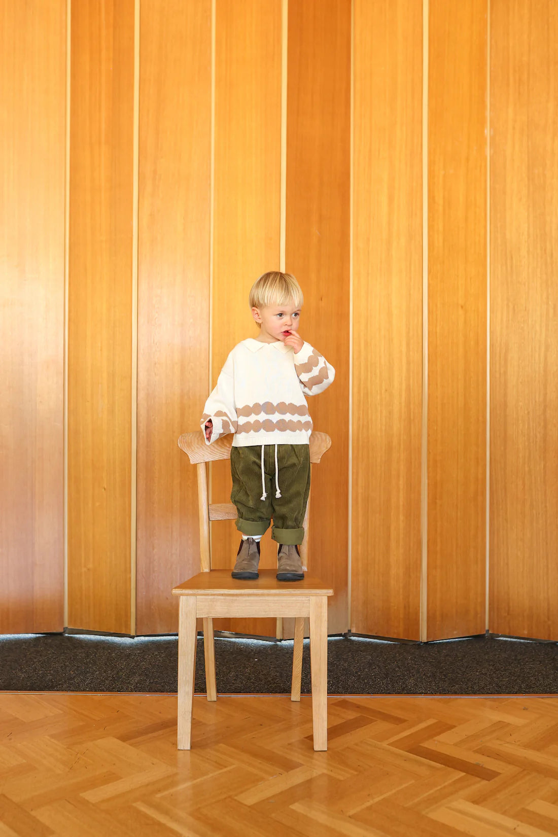 Pebble Collar Pull Over - Milk & Clay