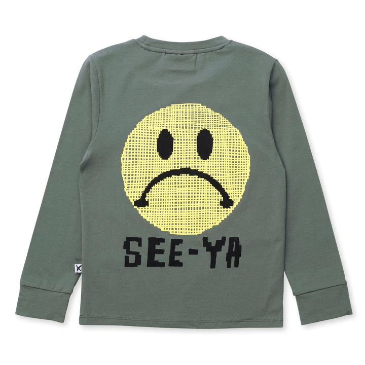 Pixelled Face Tee - Forest