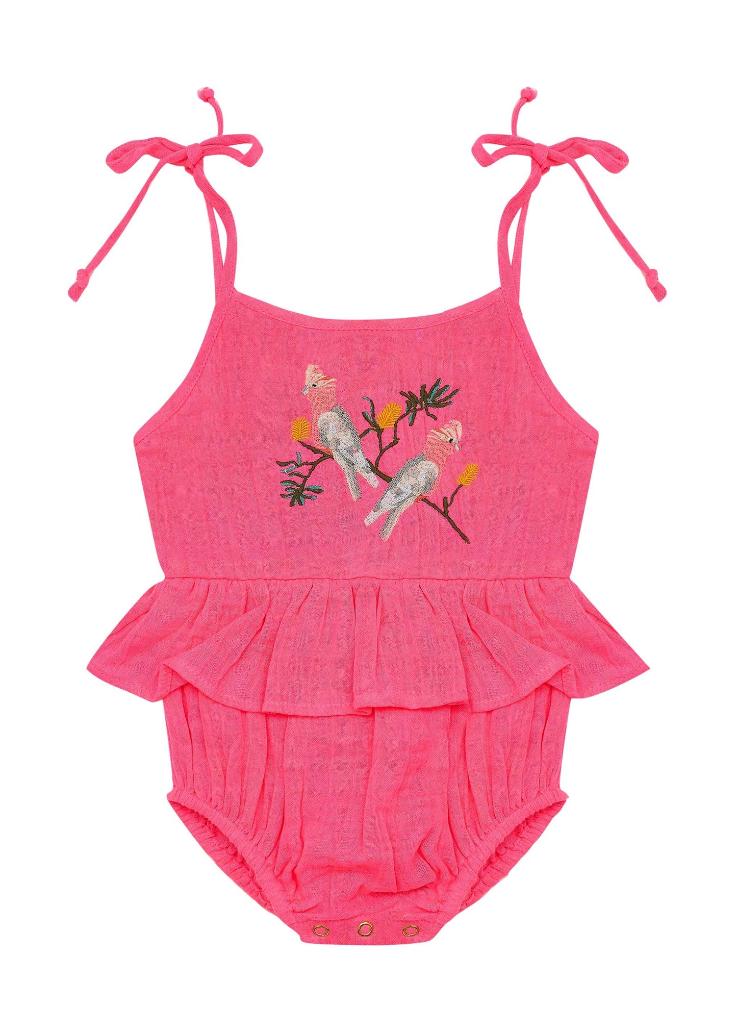 Polly Romper - Neon Blush