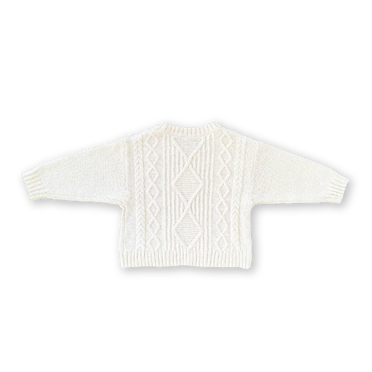 Chunky Cable Knit Pull Over - Milk