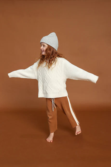 Chunky Cable Knit Pull Over - Milk