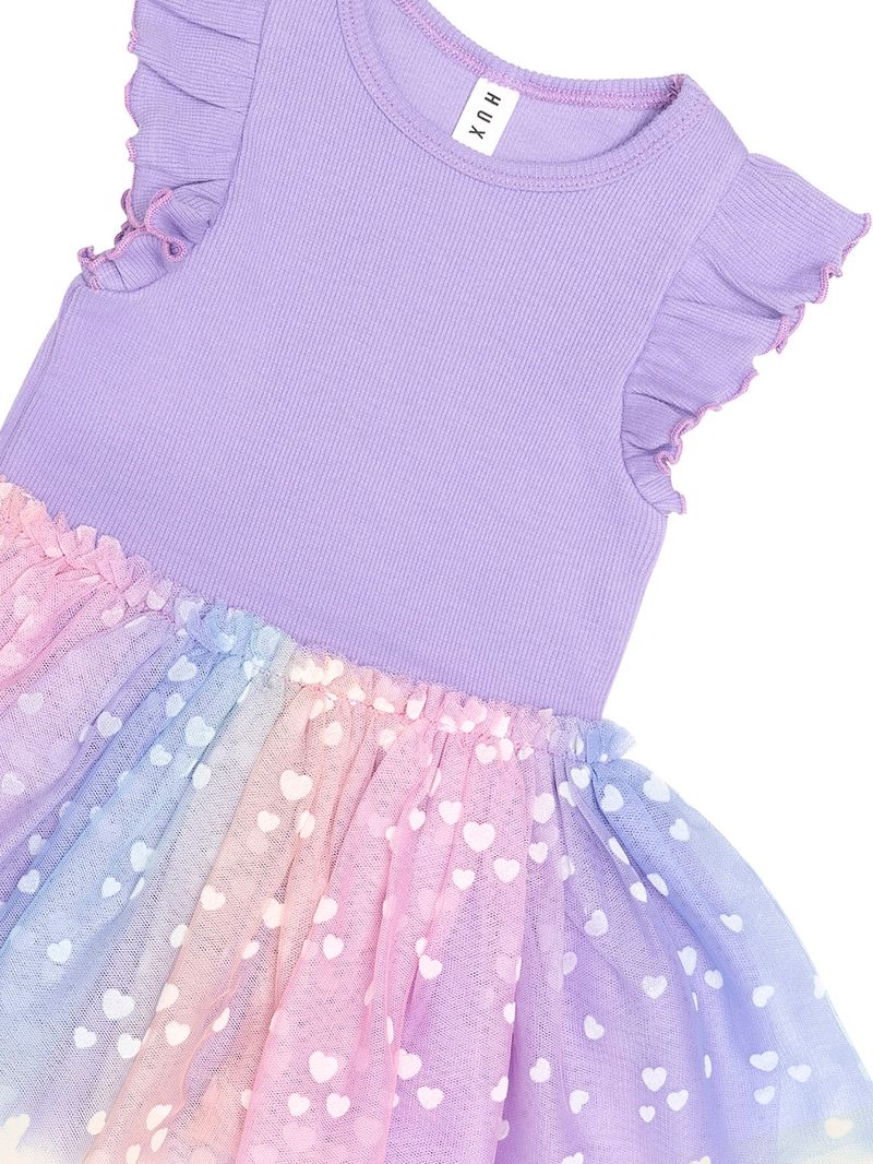 Purple S/S Rib Dress