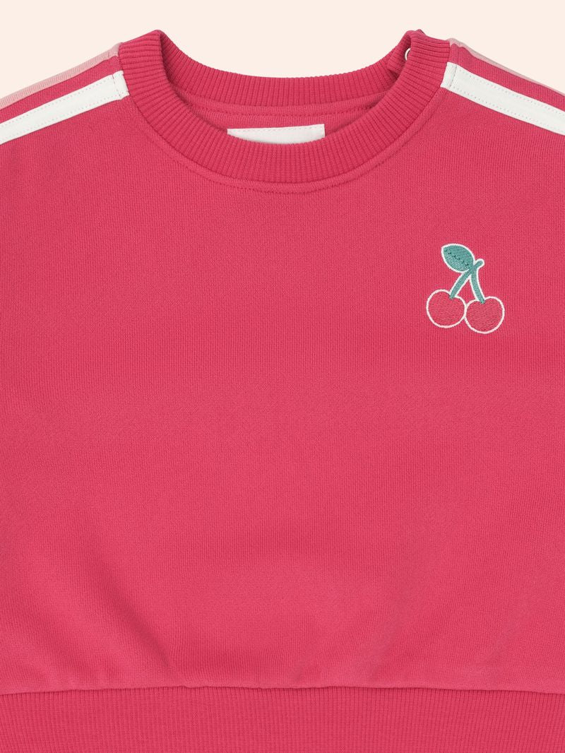 Cherry Racer Stripe Sweatshirt