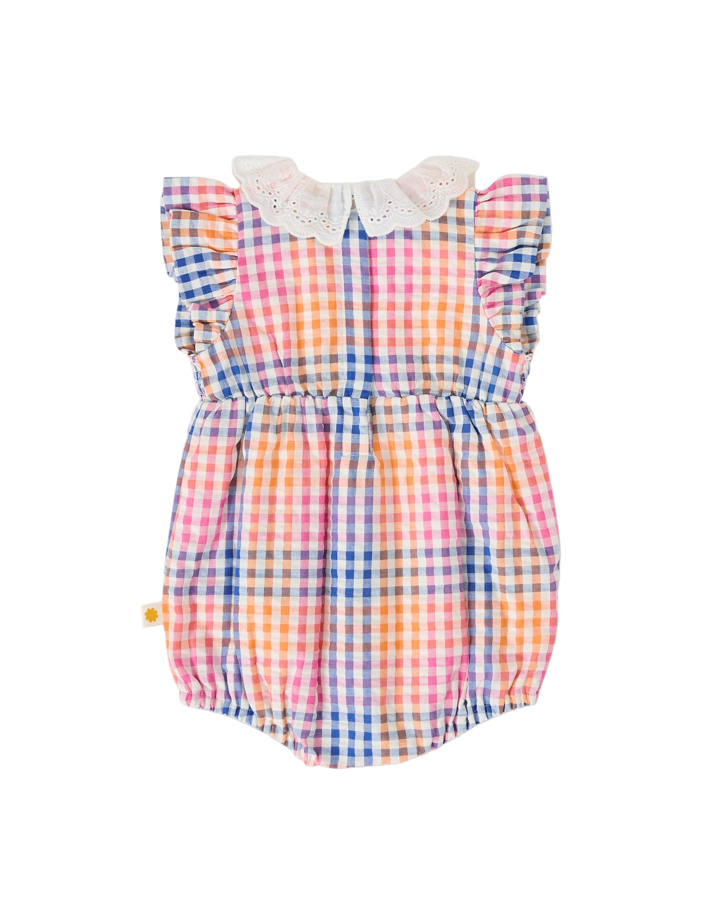Rainbow Gingham Lani Smocked Romper