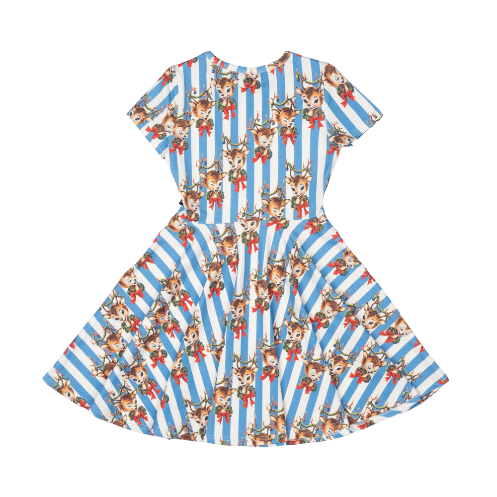 Reindeer Cheer Waisted Dress