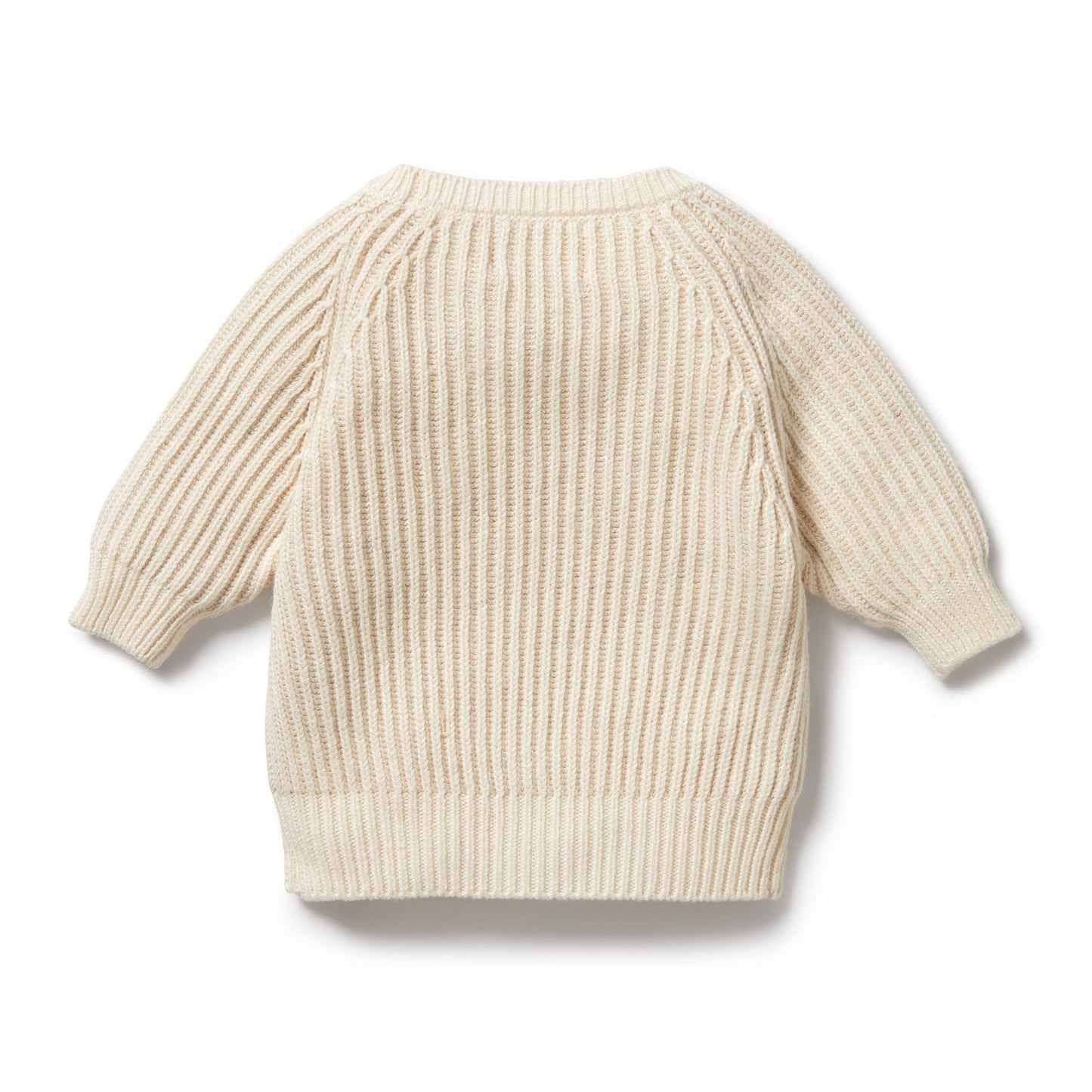 Ecru Knitted Ribbed Jumper