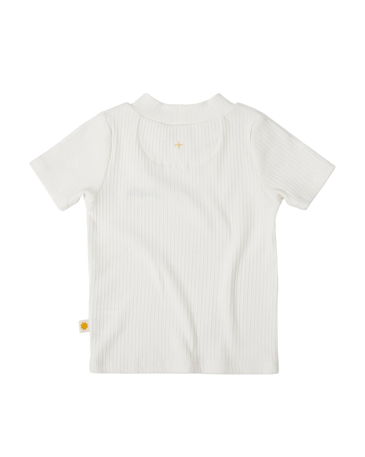 Embroidered Rib T-Shirt White