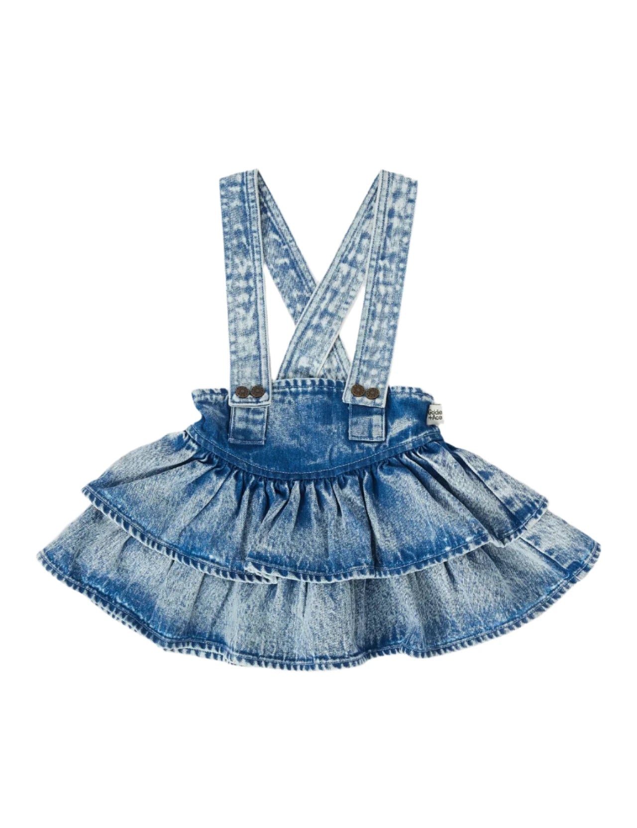 Riley Rara Denim Suspender Skirt