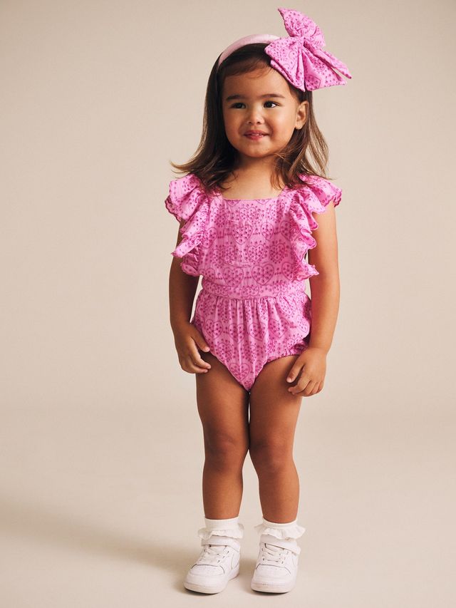 Frilly Broderie Playsuit
