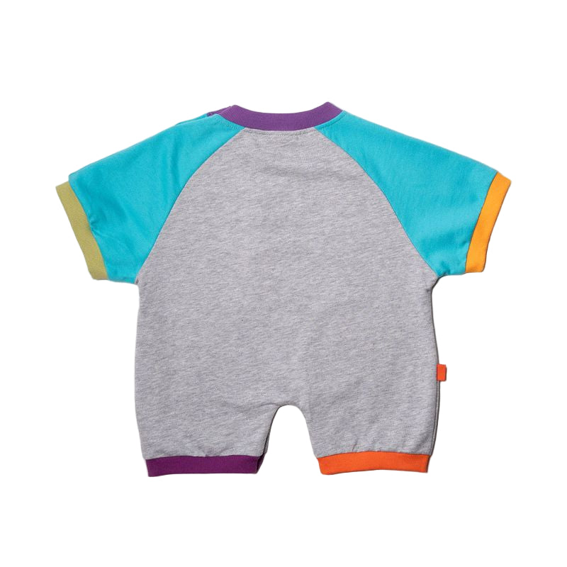 Romper - Aqua & Grey