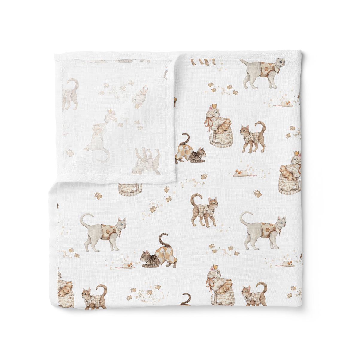 Organic Muslin Swaddle - Royal Whiskers