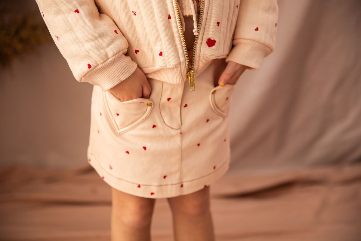 Stella Skirt - Piggy Pink Love Bug