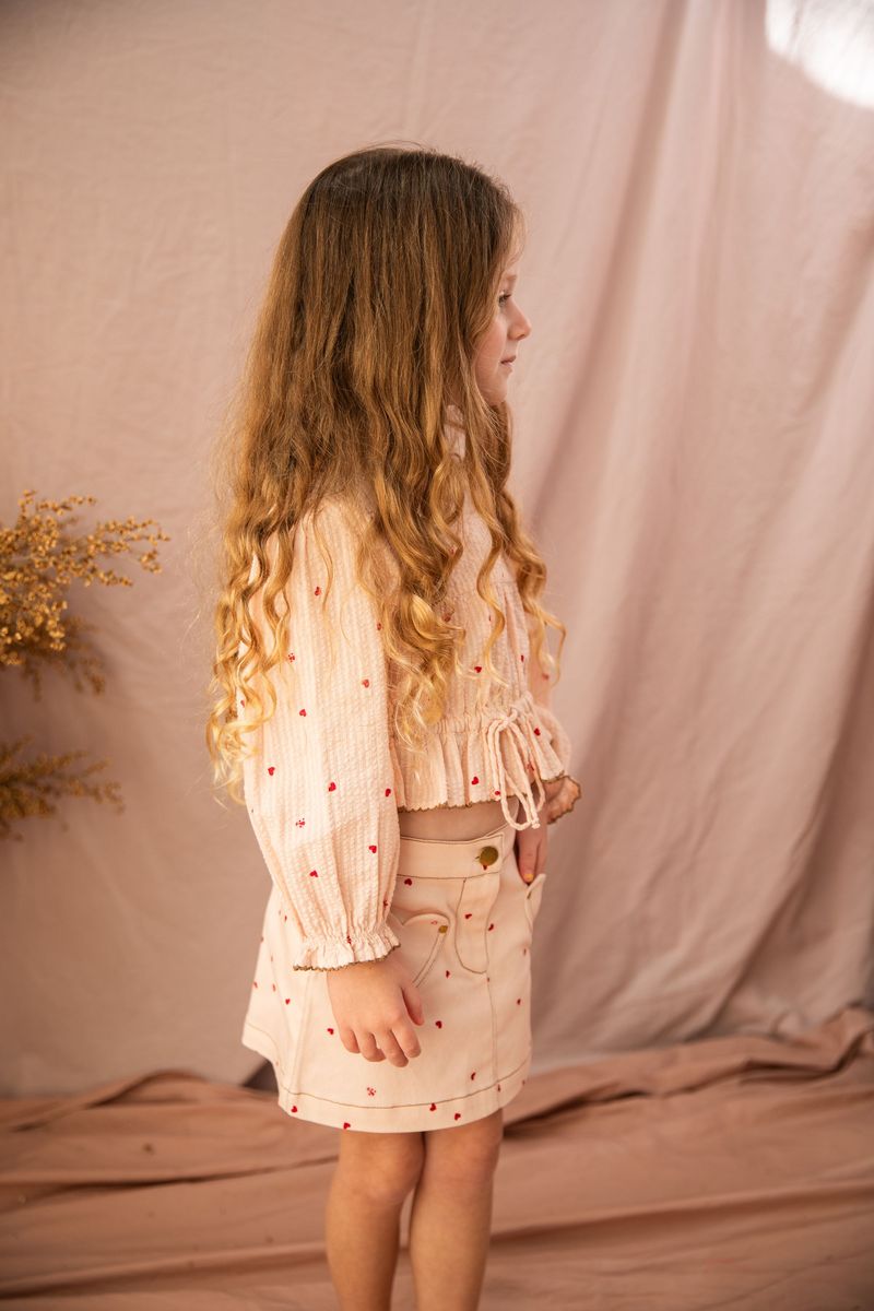 Stella Skirt - Piggy Pink Love Bug