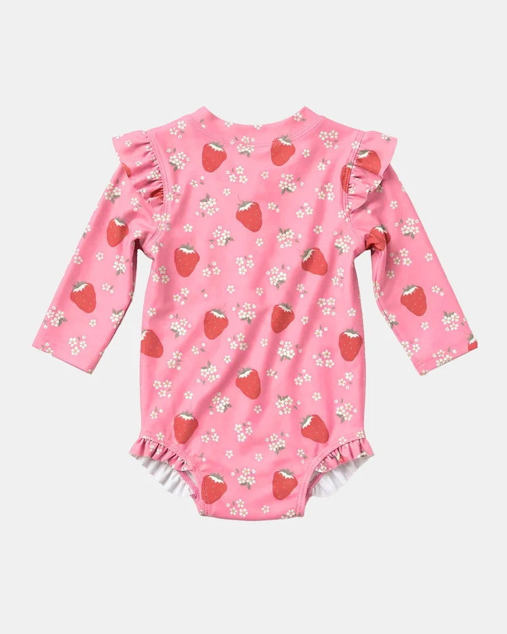 Swim Onesie L/S Twinkle - Strawberry