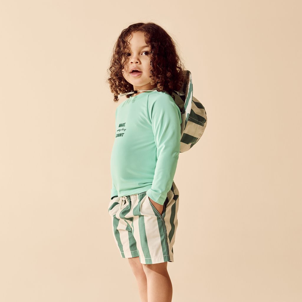 Lagoon Stripe Swim Board Short