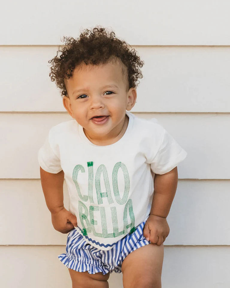 Summer Vacay Ciao Bella Embroidered Tee