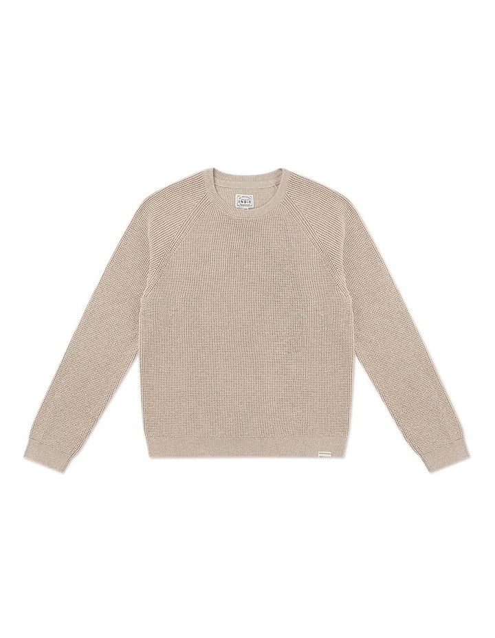 The Summit Raglan Knit - Oat Marle