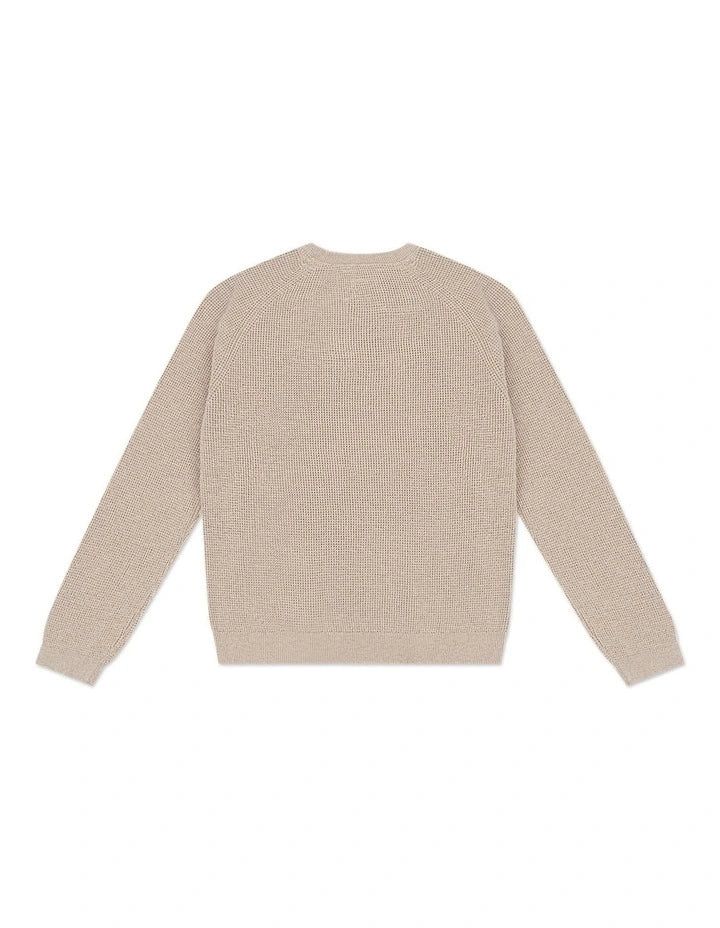 The Summit Raglan Knit - Oat Marle