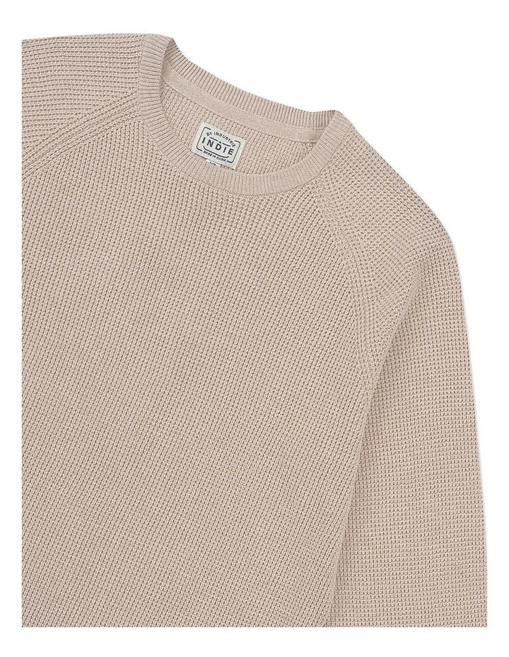 The Summit Raglan Knit - Oat Marle