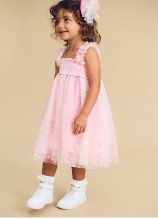 Sweetheart Shirred Tulle Dress