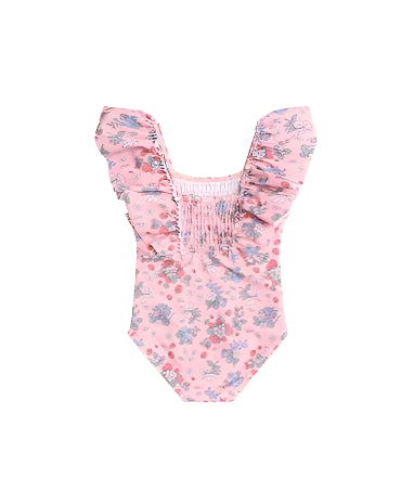 Strawberry Garden Shirred Swimsuit