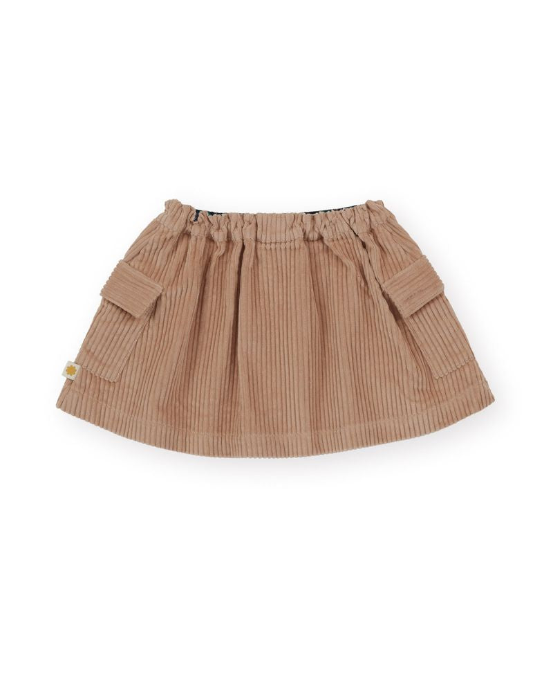 Corduroy Pocket Skirt - Tan