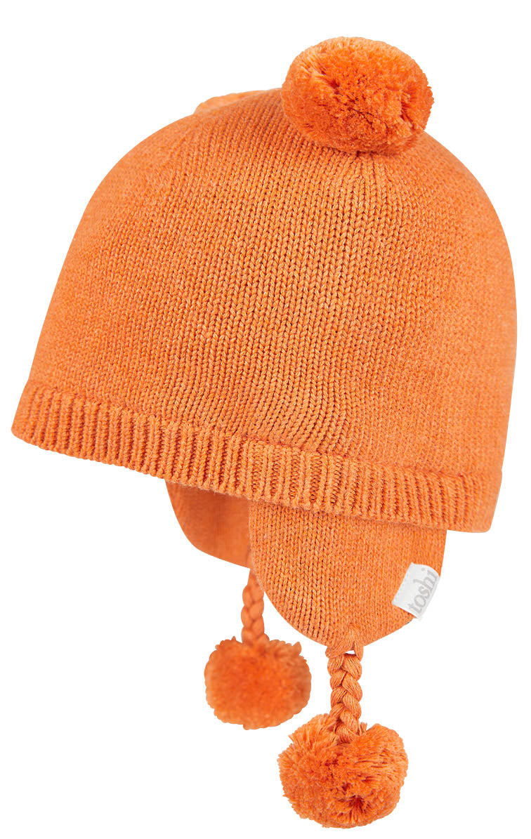 Organic Earmuff - Snowy Tangerine
