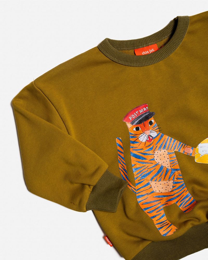 French Terry Pullover - Tiger the Postie