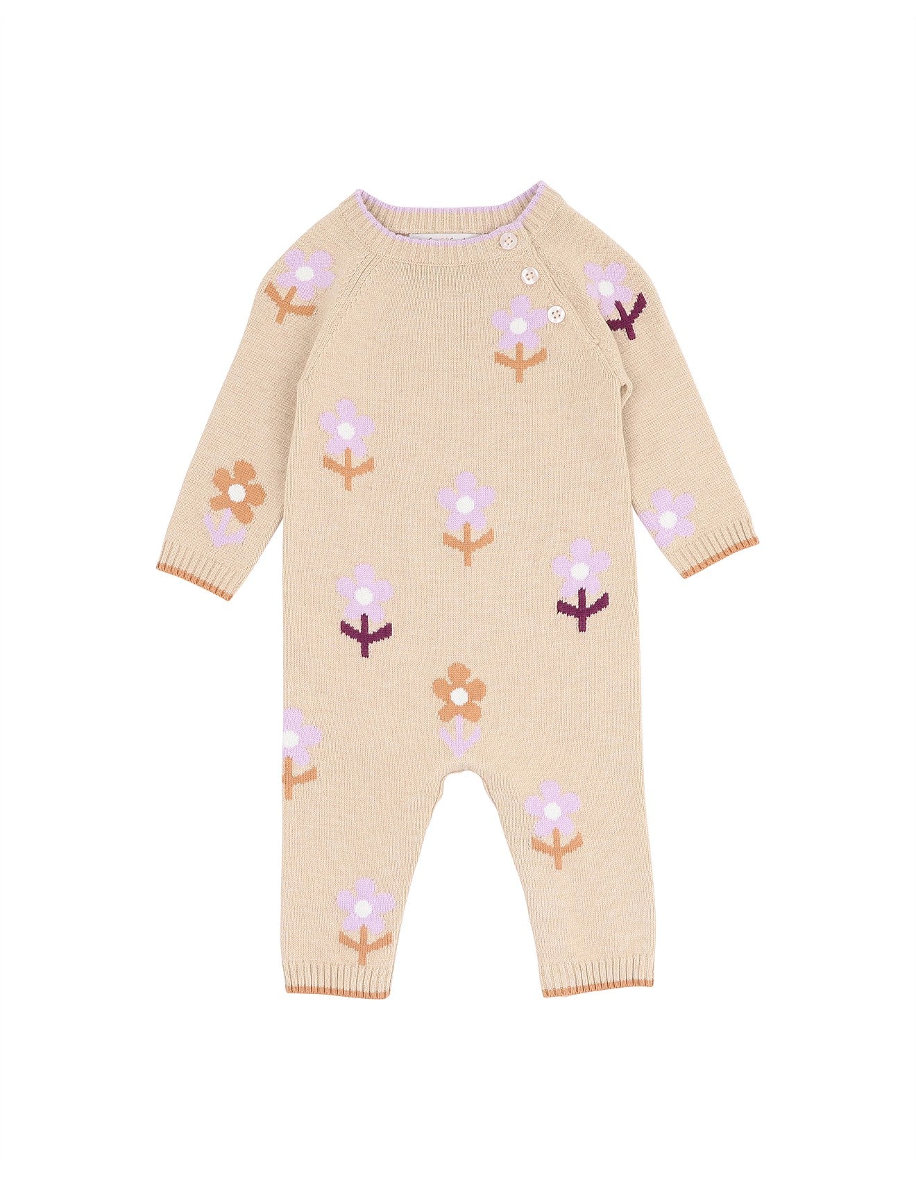 Tutu Tigers Flowers Knitted Romper