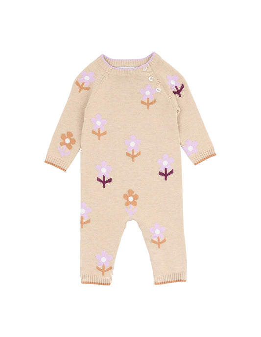 Tutu Tigers Flowers Knitted Romper
